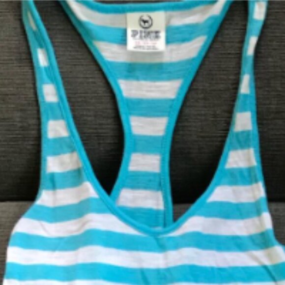 Pink by Victoria's Secret Striped Racerback Tank Top - Picture 13 of 16